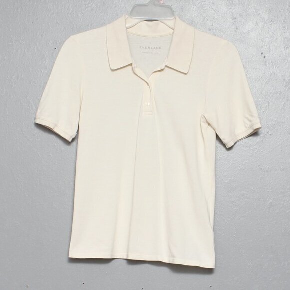 Everlane Tops - Everlane cream ivory polo organic cotton short sleeve tee